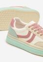 Jasnożółte Sneakersy Typu Kultowe Tenisówki na Niskiej Platformie Olritia