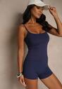 Granatowy Casualowy Top Halanissa