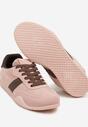 Różowo-Brązowe Sneakersy Ozdobione Tłoczeniem Halennesa