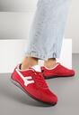 Czerwone Sneakersy z Geometrycznym Motywem Arpolia