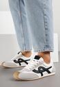 Białe Sneakersy z Geometrycznym Wzorem Arnenta