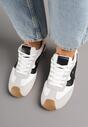 Białe Sneakersy z Geometrycznym Wzorem Arnenta