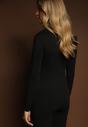 Czarna Bluzka Longsleeve Vices z Asymetrycznym Dekoltem Fertie