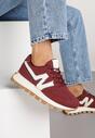 Bordowe Sneakersy Ozdobione Geometrycznym Motywem Annerie