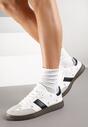 Białe Sneakersy Tenisówki Ozdobione Kwiatkami Zummine