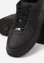 Czarne Sneakersy ze Skóry Naturalnej z Perforacją Rilarose