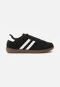 Czarne Sneakersy z Geometrycznym Wzorem Naliette