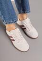 Beżowe Sneakersy z Geometrycznym Wzorem Naliette