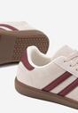 Beżowe Sneakersy z Geometrycznym Wzorem Naliette