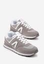 Szare Sneakersy Ozdobione Geometrycznym Motywem Rilenessa