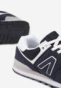 Granatowe Sneakersy Ozdobione Geometrycznym Motywem Rilenessa