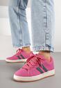 Różowe Sneakersy z Geometrycznym Wzorem Rillomia