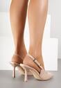 Pantofi stiletto Bej