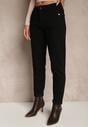 Czarne Jeansy Mom Fit w Klasycznym Stylu Bellaxia