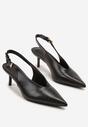 Czarne Czółenka Typu Slingback na Szpilce Latinea