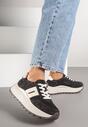 Brązowe Sneakersy z Naturalnego Zamszu ze Skórzaną Wkładką Latisella