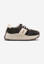 Brązowe Sneakersy z Naturalnego Zamszu ze Skórzaną Wkładką Latisella