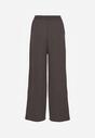 Szare Szerokie Spodnie z Wiskozą z Gumką w Pasie Lealirre