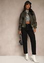 Czarne Jeansy Mom Fit Regular Waist Feselesa