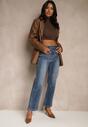 Niebieskie Proste Jeansy Regular Waist Fesalira