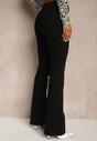 Czarne Jeansy Regular Waist o Fasonie Flare Vemia