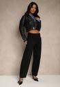 Czarne Jeansy Slouchy Regular Waist Fesarina