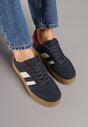 Niebieskie Sneakersy w Stylu Klasycznych Tenisówek na Platformie Nallania