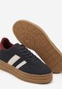 Niebieskie Sneakersy w Stylu Klasycznych Tenisówek na Platformie Nallania