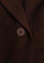 Brązowa Marynarka Dwurzędowa o Kroju Oversize Clasora