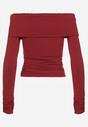 Bordowa Marszczona Bluzka Hiszpanka Vices z Wywiniętym Dekoltem Termola
