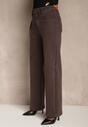 Fioletowe Jeansy Wide Leg High Waist z Bawełny Nelenasa