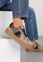 Panterkowe Sneakersy w Stylu Tenisówek na Platformie Gilritisa