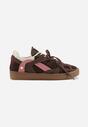 Brązowe Sneakersy Kultowe Tenisówki z Podwójnymi Sznurówkami Luvitta