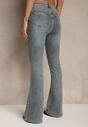Niebieskie Jeansy o Fasonie Flare Regular Waist Setava