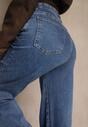 Niebieskie Jeansy Regular Waist o Szerokim Kroju Setare