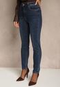 Niebieskie Jeansy o Fasonie Skinny Regular Waist Razella
