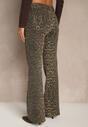 Panterkowe Jeansy Dzwony High Waist z Bawełny Enerre