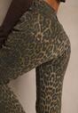 Panterkowe Jeansy Dzwony High Waist z Bawełny Enerre