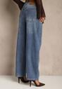 Niebieskie Jeansy o Kroju Balloon High Waist Analerie