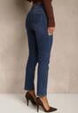 Niebieskie Jeansy Skinny Regular Waist z Dodatkiem Wiskozy Zenesia