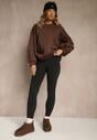 Czarne Legginsy High Waist Ozdobione Przeszyciem Belanessa
