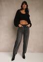 Szare Jeansy Mom Fit High Waist Ralima