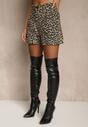 Panterkowe Klasyczne Szorty High Waist Amerre