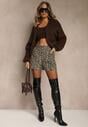 Panterkowe Klasyczne Szorty High Waist Amerre