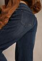 Niebieskie Jeansy Mom Fit High Waist z Wiskozą Erralia