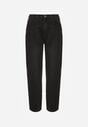 Czarne Jeansy Mom Fit High Waist z Dodatkiem Wiskozy Aclonea