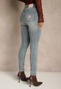 Niebieskie Jeansy Skinny Regular Waist z Bawełną Tevirsa