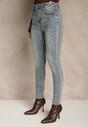 Niebieskie Jeansy Skinny Regular Waist z Bawełną Tevirsa