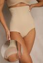 Beżowe Modelujące Majtki High Waist Liradeva