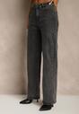 Szare Jeansy Wide Leg High Waist Mevandria